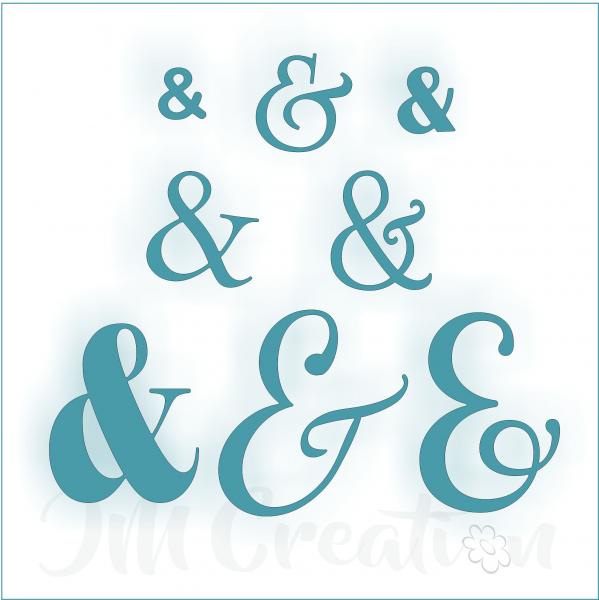 Stanzschablone - und-Zeichen